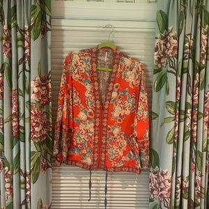 Free People Colorful Kimono Jacket